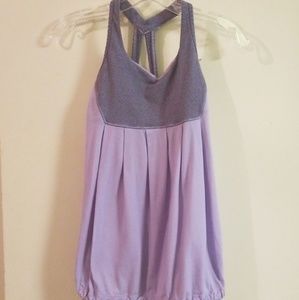 Lululemon womens tank purple and grey size 4.